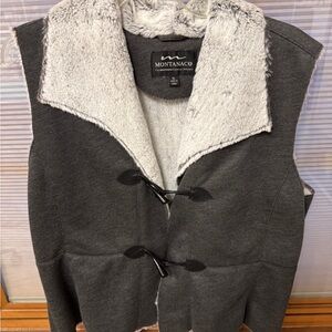 Women's Gray Faux Fur Vest